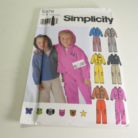 Simplicity 5378 Clothing Pattern Jacket Coat Snow Pants 2 - 6X UNCUT - Picture 2 of 8